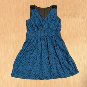 BCBGeneration Dress Mini Sheer Retro Polka‎ Dot Party Cocktail Women's 10